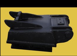 Schwarze Anbauplatte für einen Bagger